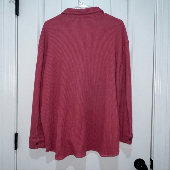 Beachlunchlounge Women’s Pink Waffle Knit Sweater Size L - Picture 4 of 4